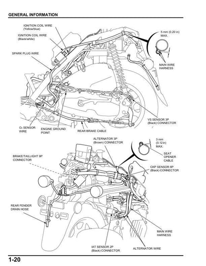 Honda NCW 50 Motorcycle Service Manual sample page from service manual