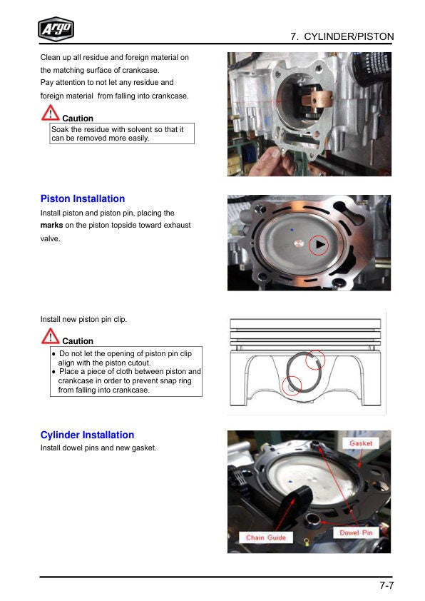 Argo XPLORER XR 500 UTV Service Manual sample page showing schematics and diagrams