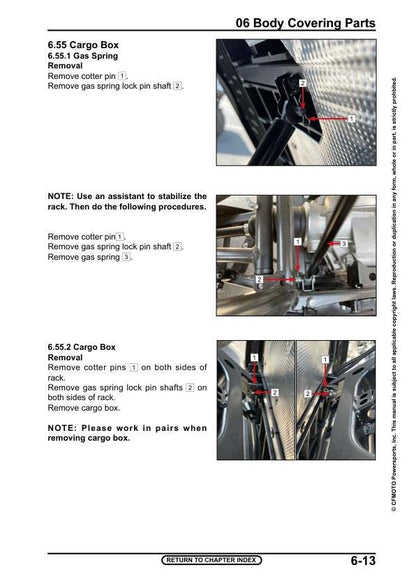 CFMOTO UFORCE 600 UTV Service Manual sample page from the repair manual