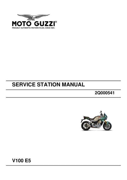 Moto Guzzi V100 Mandello E5 Motorcycle Service Manual factory service manual title page