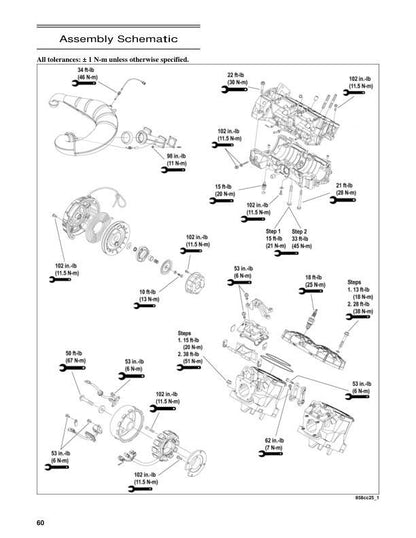 Arctic Cat Riot ZR M 600 858 Snowmobile Service Manual sample page with technical illustrations