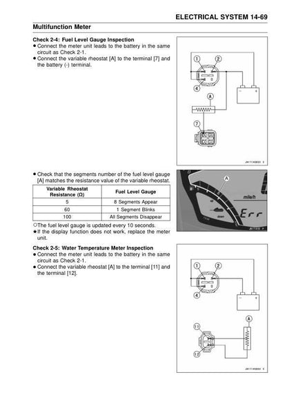 Kawasaki JetSki Ultra 300X 300LX Service Manual sample page showing schematics and diagrams