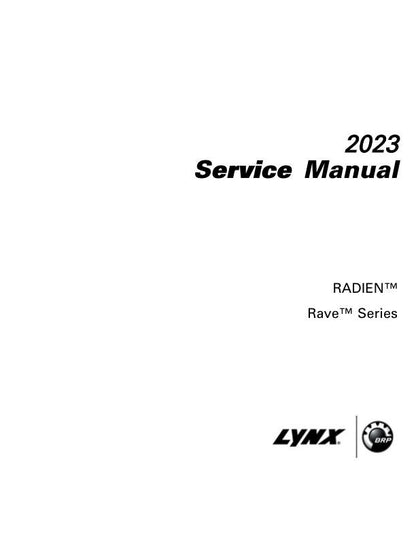 Lynx RAVE RE Enduro 600 850 Snowmobile Service Manual factory service manual title page