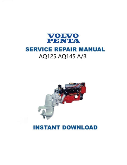 Volvo Penta AQ125 AQ145 A/B Engine Service Manual - Service Manual PDF Instant Download