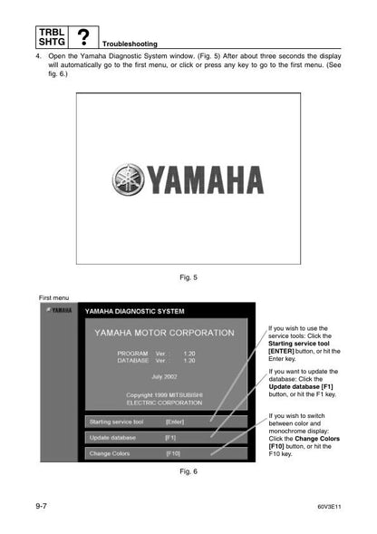 Yamaha Z250D LZ250D Outboard Service Manual sample page showing schematics and diagrams