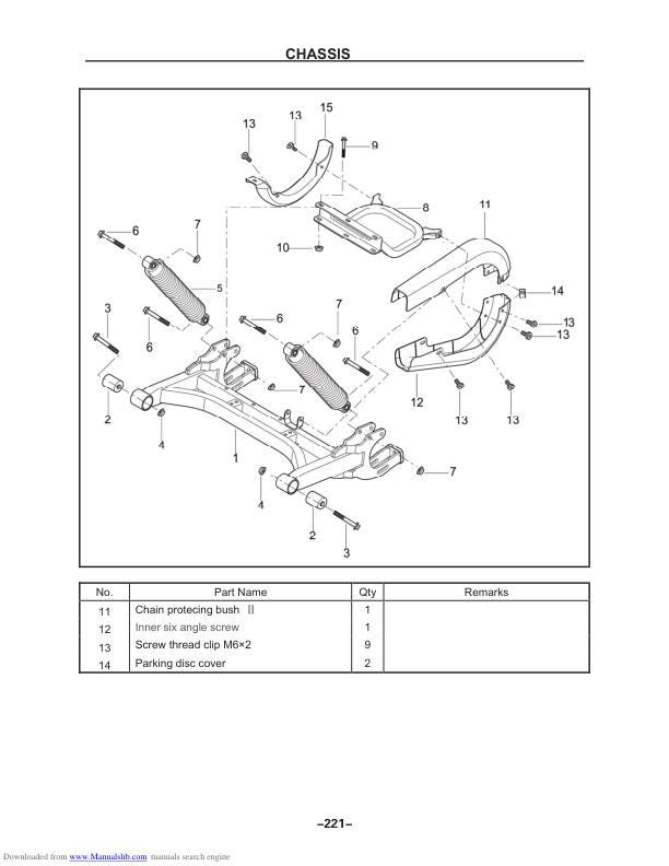 HiSun Strike HS200 HS250 UTV Service Manual sample page showing schematics and diagrams