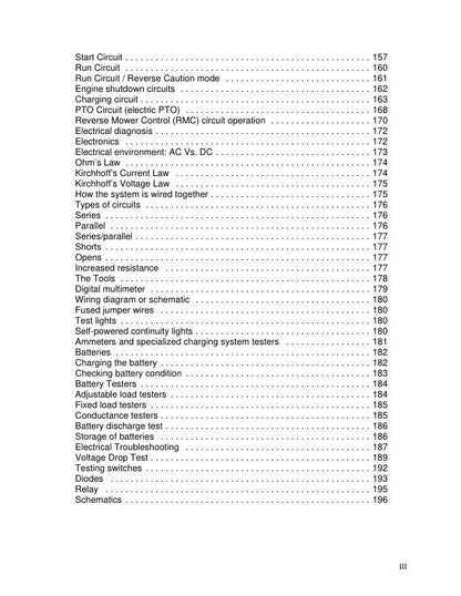 Cub Cadet LTX 1000 Tractor Service Manual sample page with diagrams and specifications