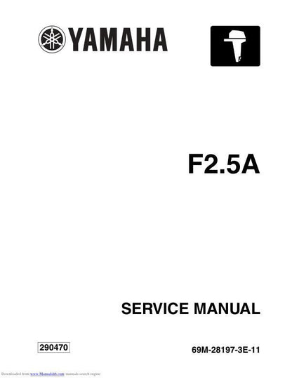 Yamaha F2.5A Outboard Service Manual factory service manual title page