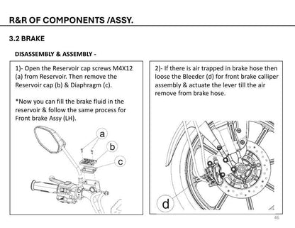 Revolt RV400 Electric Motorcycle Service Manual sample page from service manual