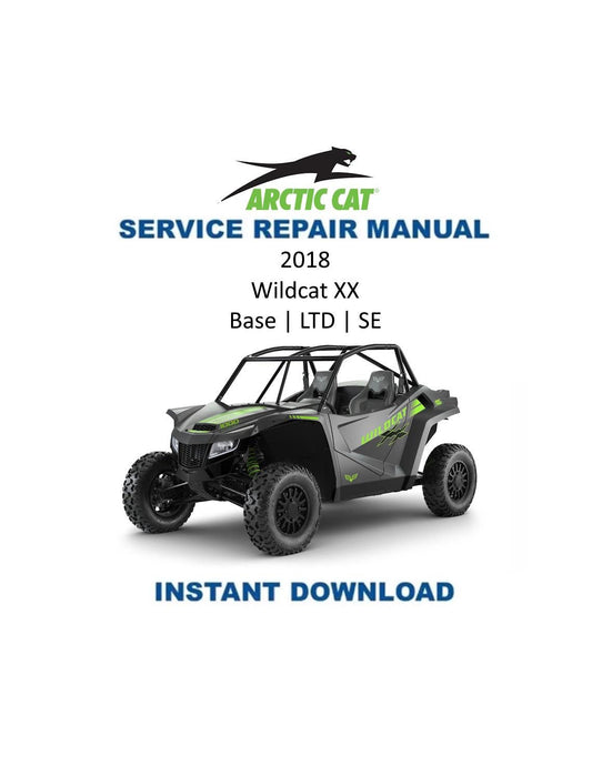 Arctic Cat Wildcat XX UTV Service Manual 2018 - Service Manual PDF Instant Download