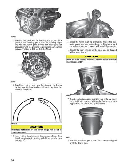 Arctic Cat Blast ZR LT XR Touring M 4000 Snowmobile Service Manual sample page showing repair procedures