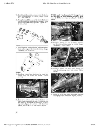 Arctic Cat Thundercat ZR 9000 Snowmobile Service Manual sample page showing repair procedures