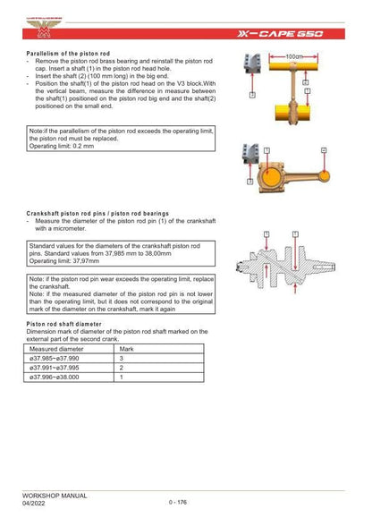 Motormorini X Cape 650 Motorcycle Service Manual sample page from the repair manual