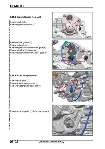 CFMOTO UFORCE 600 UTV Service Manual sample page from service manual