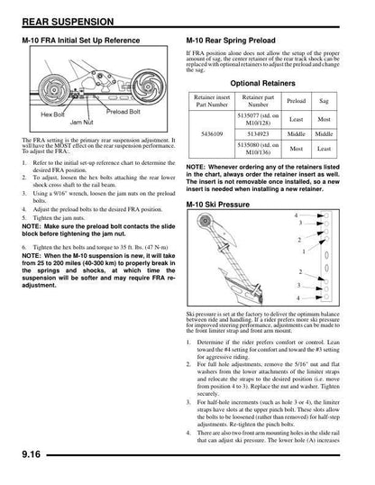 Polaris IQ RMK Switchback Touring Dragon Snowmobile Service Manual sample page from the repair manual