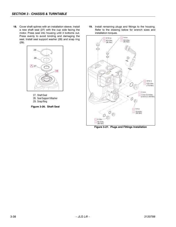 JLG400S 460SJ Telescopic Boom Lift Service Manual sample page from service manual