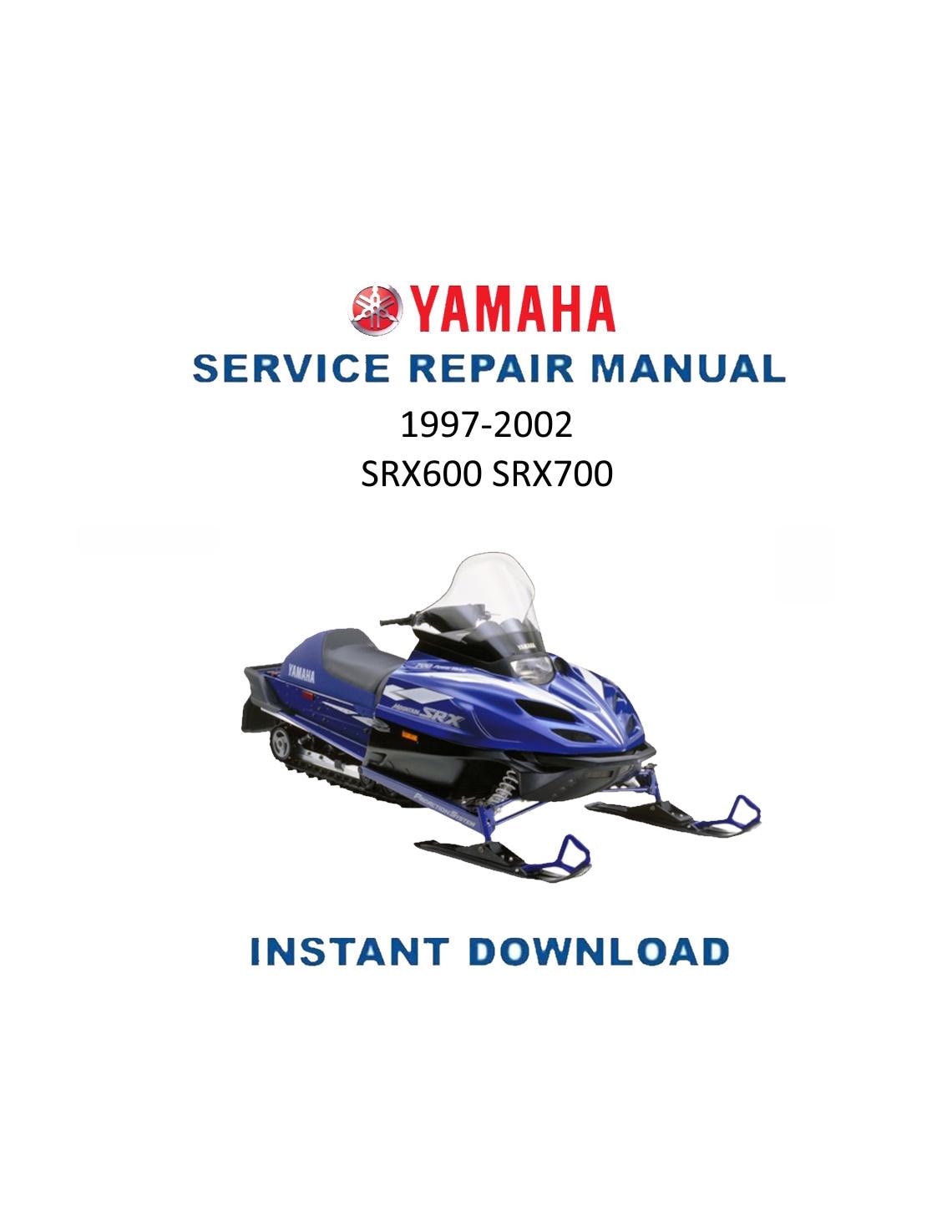 Yamaha SRX 600 700 Snowmobile Service Manual 1997-2002 - Service Manual PDF Instant Download