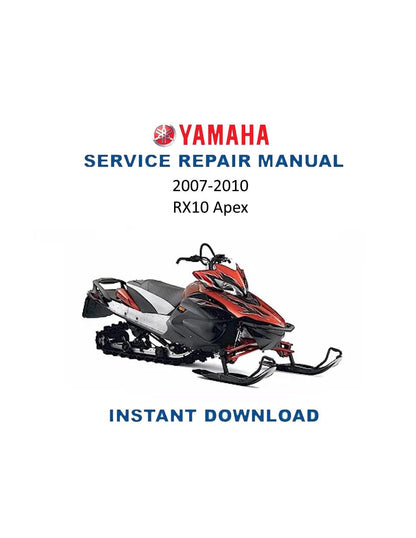 Yamaha RX10 LTG GT Apex Snowmobile Service Manual 2007-2010 - Service Manual PDF Instant Download