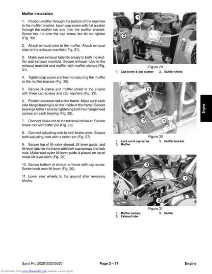 Toro Sand Pro 2020 3020 5020 Mower Service Manual sample page from service manual