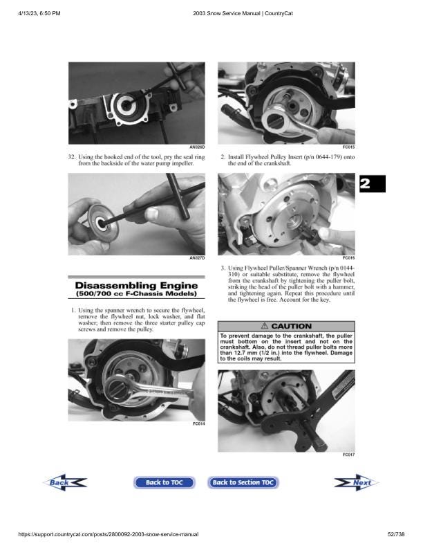Arctic Cat Firecat F5 F7 ZL ZR Pantera Snowmobile Service Manual table of contents