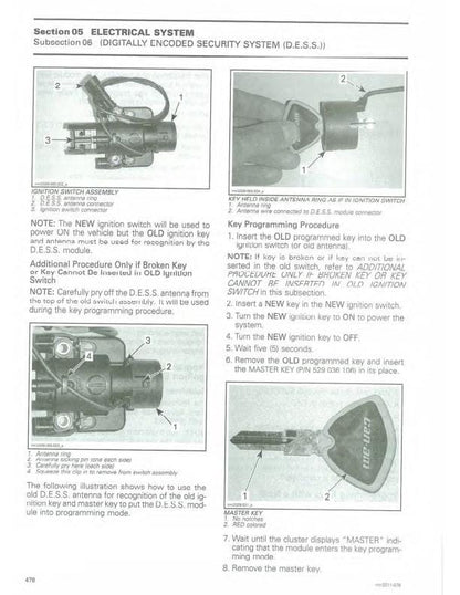 Can Am Spyder RT RTS Service Manual sample page with technical illustrations