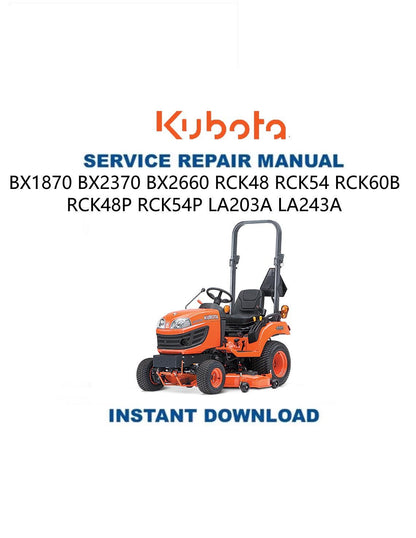 Kubota Tractor Service Manual - Service Manual PDF Instant Download