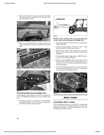 Arctic Cat Prowler Pro CREW UTV Service Manual sample page from service manual