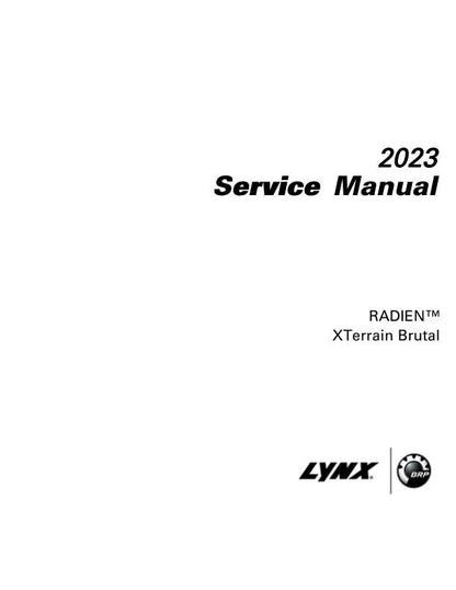 Lynx XTerrain Brutal 850 Snowmobile Service Manual factory service manual title page