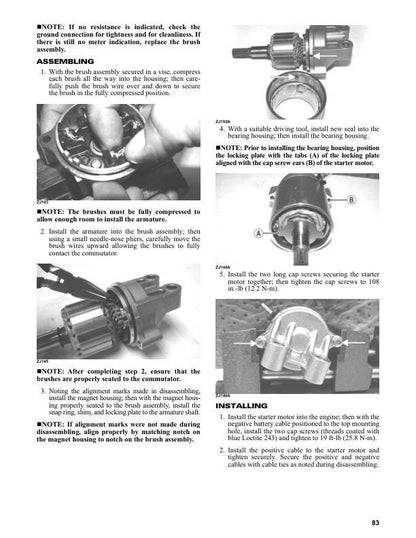 Arctic Cat Riot ZR 9000 Thundercat Snowmobile Service Manual sample page showing repair procedures