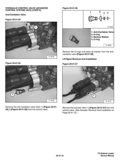 Bobcat 773G Skid Steer Loader Service Manual table of contents