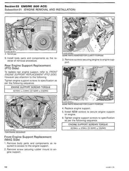 Skidoo REV XU 600 1200 Snowmobile Service Manual sample page from service manual