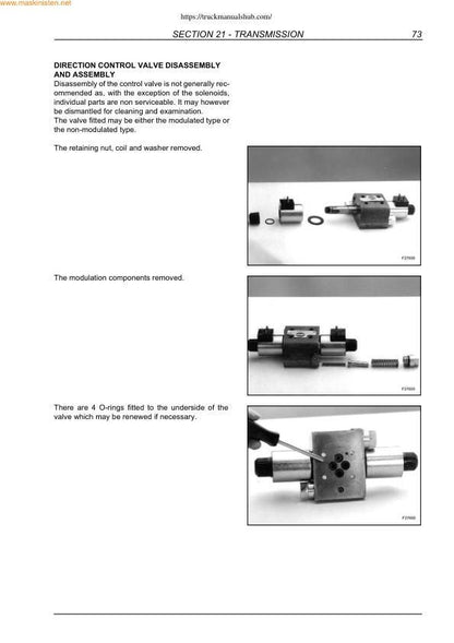 Case 580 590 695 SR Service Manual sample page with diagrams and specifications