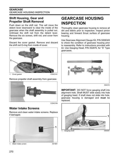 Evinrude ETEC 75 90 Outboard Service Manual sample page with service data and tables