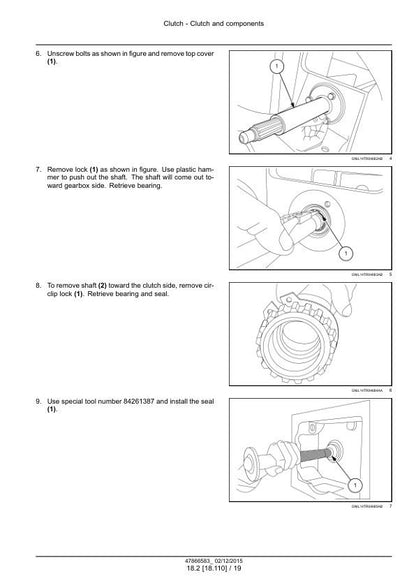 New Holland Workmaster 50 60 70 Tractor Service Manual sample page showing schematics and diagrams