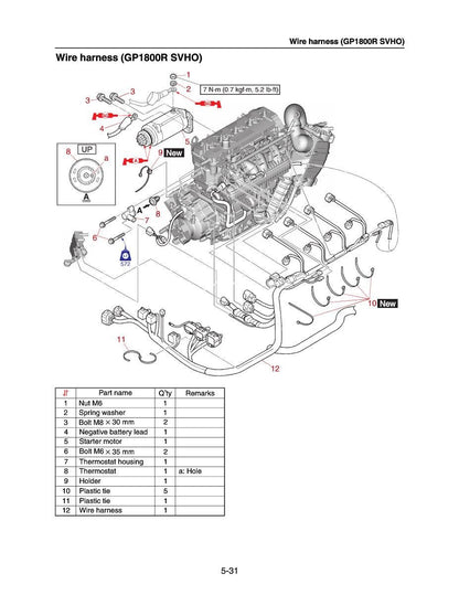 Yamaha Waverunner GP1800R Service Manual sample page showing repair procedures