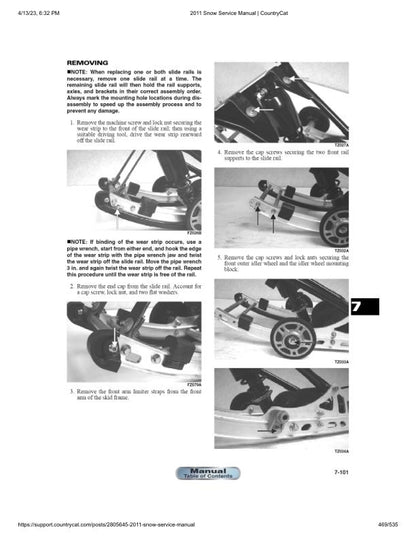 Arctic Cat F M Z1 Crossfire Bearcat Snowmobile Service Manual sample page showing schematics and diagrams