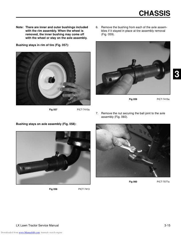 Toro LX420 LX425 LX500 Lawn Tractor Service Manual sample page from service manual