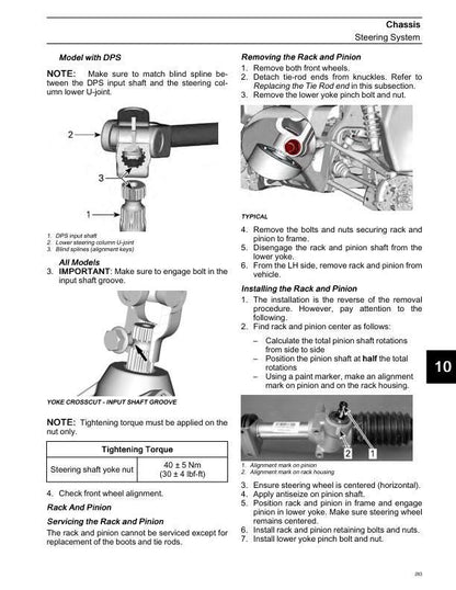 Can-Am Defender Traxter HD9 900 UTV Service Manual sample page with technical illustrations