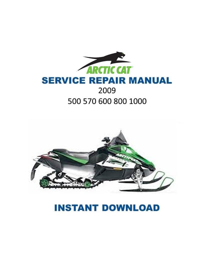 Arctic Cat Crossfire Z1 Bearcat F5 Snowmobile Service Manual 2009-2013 - Service Manual PDF Instant Download