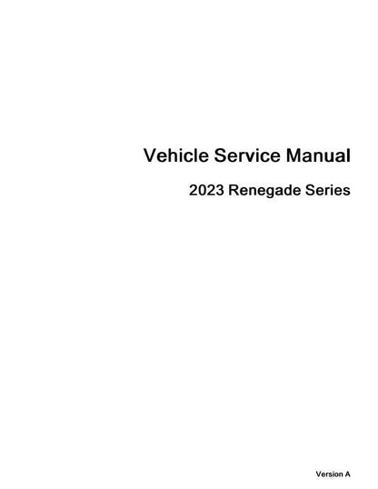 Can Am Renegade ATV Service Manual factory service manual title page