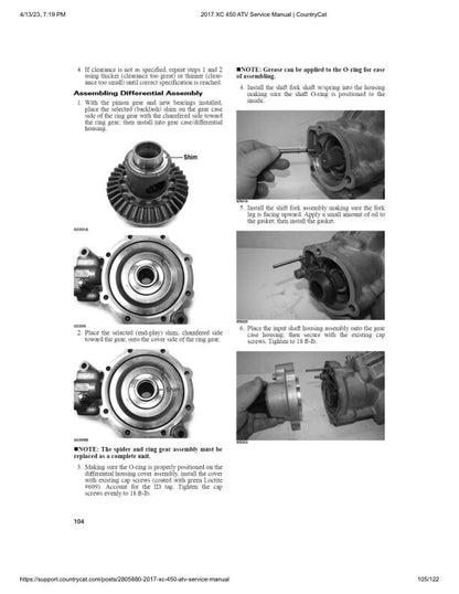 Arctic Cat Alterra XC 450 ATV Service Manual sample page from the repair manual