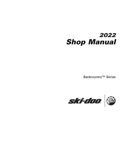 Skidoo Backcountry Snowmobile Service Manual factory service manual title page