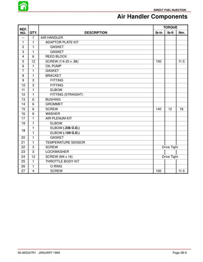 Mercury Optimax 135 150 Outboard Service Manual sample page with diagrams and specifications