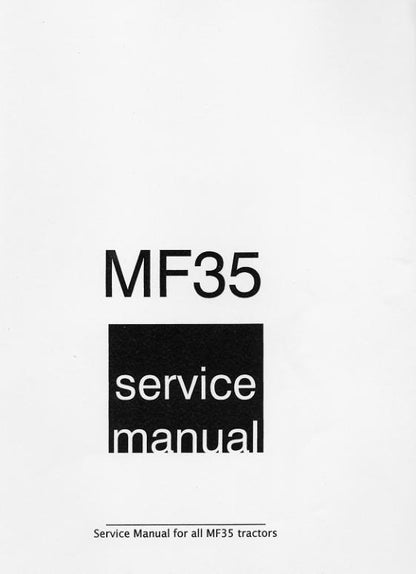 Massey Ferguson MF35 MF122 MF130 MF135 MF148 Tractor Service Manual factory service manual title page