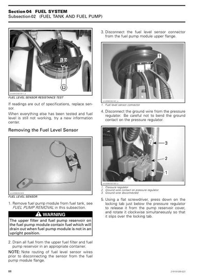 Sea-Doo RXP Service Manual sample page with technical illustrations
