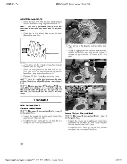 Arctic Cat Wildcat XX UTV Service Manual sample page from the repair manual