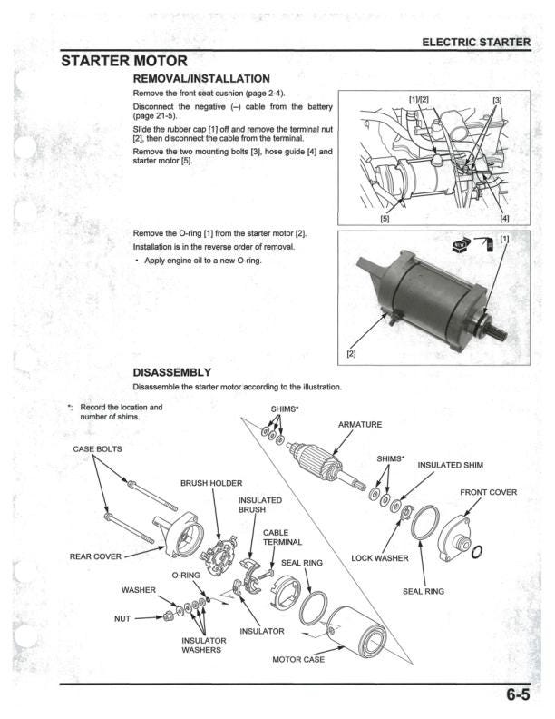 Honda Pioneer SXS700 M2/M4 UTV Service Manual sample page showing repair procedures