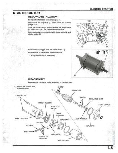 Honda Pioneer SXS700 M2/M4 UTV Service Manual sample page showing repair procedures