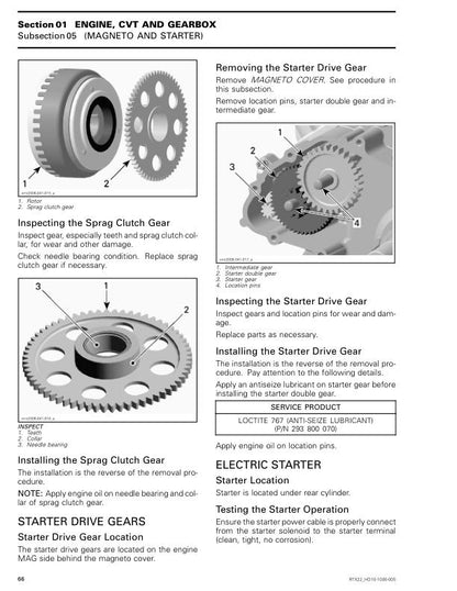 Can-Am Commander 1000 HD10 UTV Service Manual sample page from the repair manual