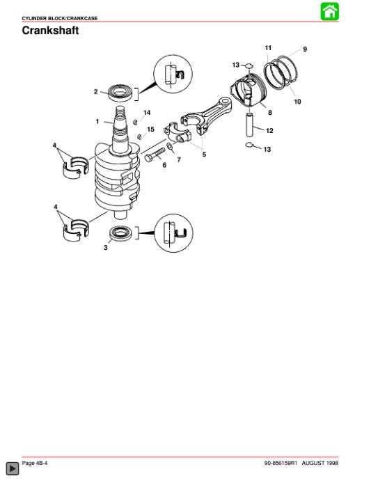 Mercury Mariner 9.9 15 Outboard Service Manual sample page from the repair manual